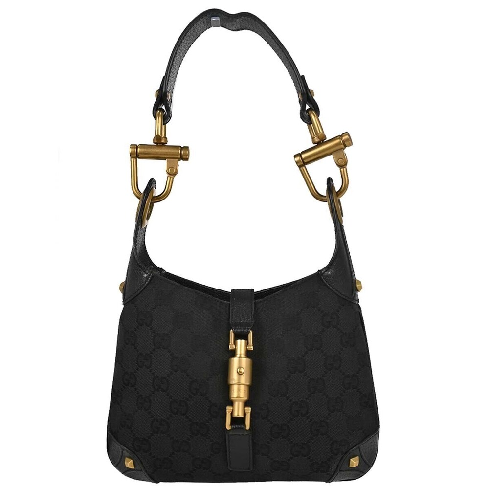 Gucci Piston Lock Jackie Hobo GG Canvas Mini